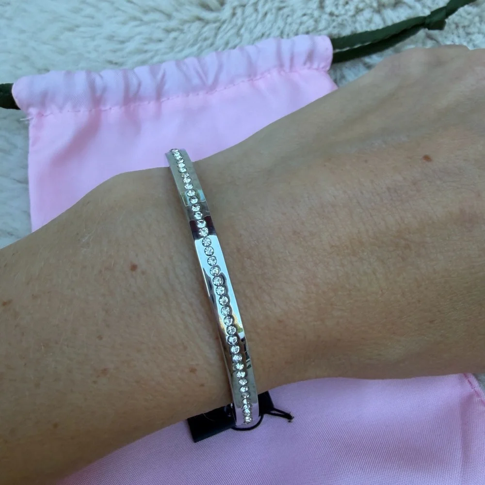 kate spade Silver Hinged Bangle Bracelet